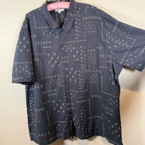 Men's Frye & Co Short Sleeve Button-up Shirt Size 3XL